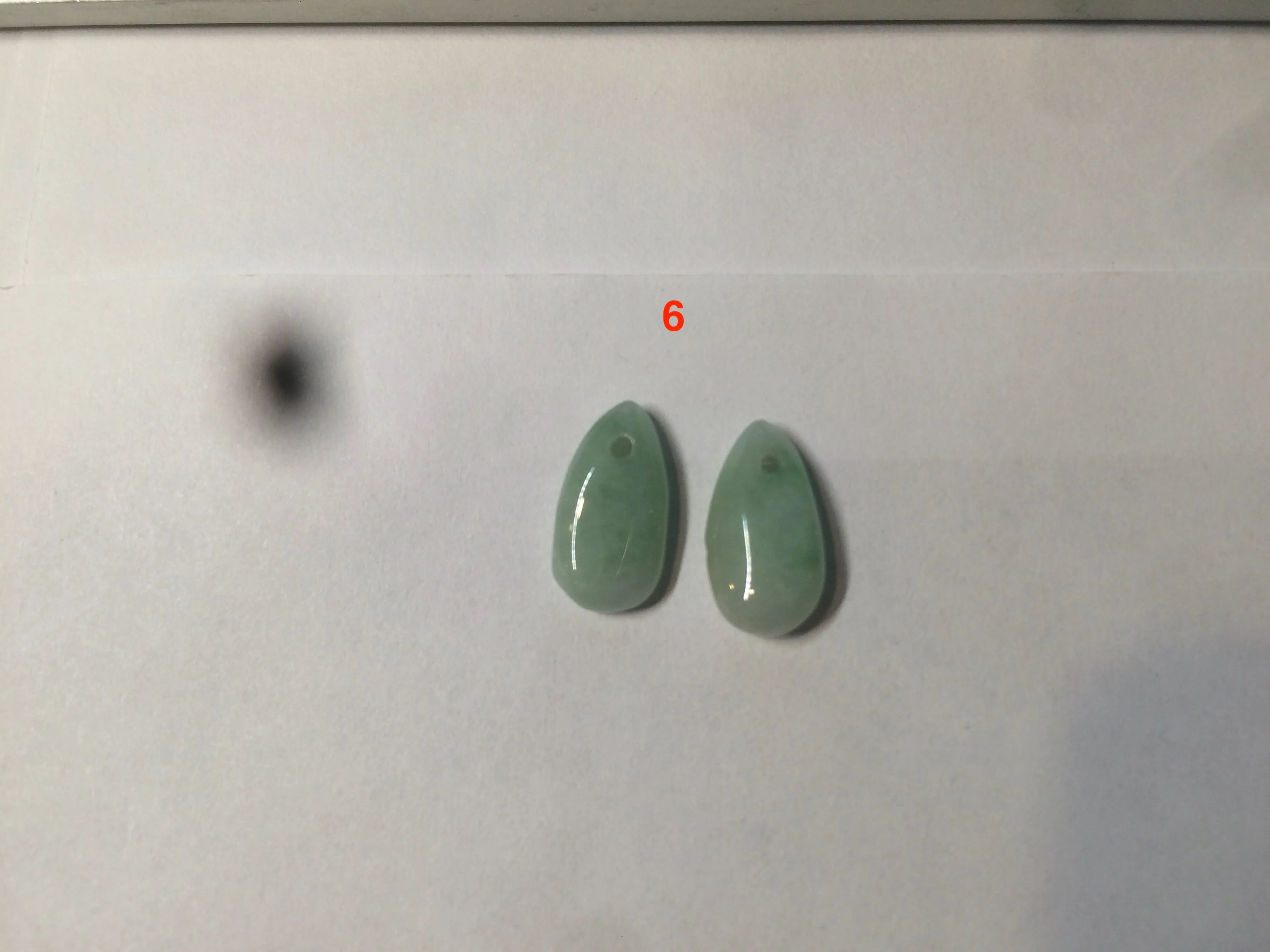 100% Natural sunflower seeds dangling jadeite Jade earring AB51 (Add on item. No sale individually)