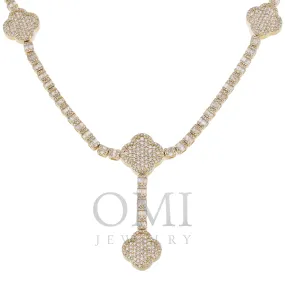 10K GOLD 3.98MM BAGUETTE DIAMOND  CHAIN 8.49 CT