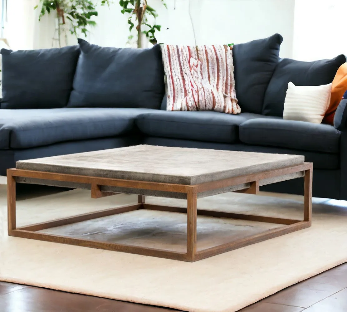 15 Concrete And Metal Coffee Table