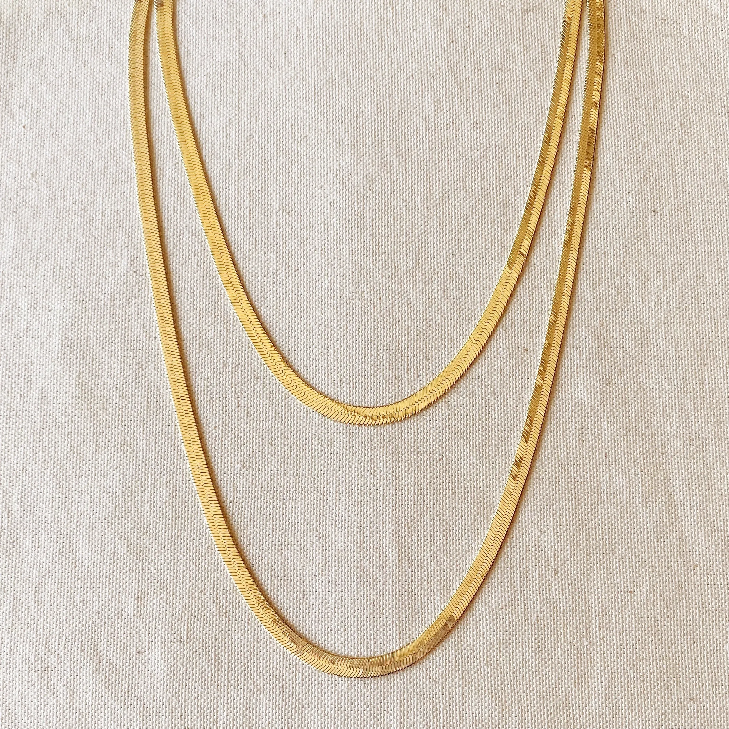 18k Gold Filled 6.0mm Thickness Herringbone Chain