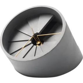 22 Design Studio 4th Dimension Concrete Desk Clock | Gold / Gray