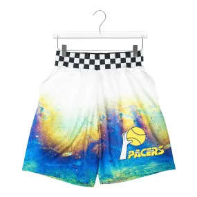 Adult Indiana Pacers Corporate Homecourt Swingman Shorts in White by Mitchell and Ness