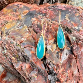 Aqua Chalcedony Gold Desert Mirage