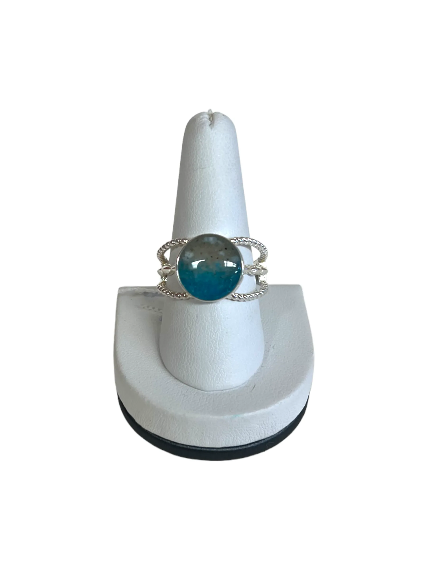 Boho Ring - Round Apatite