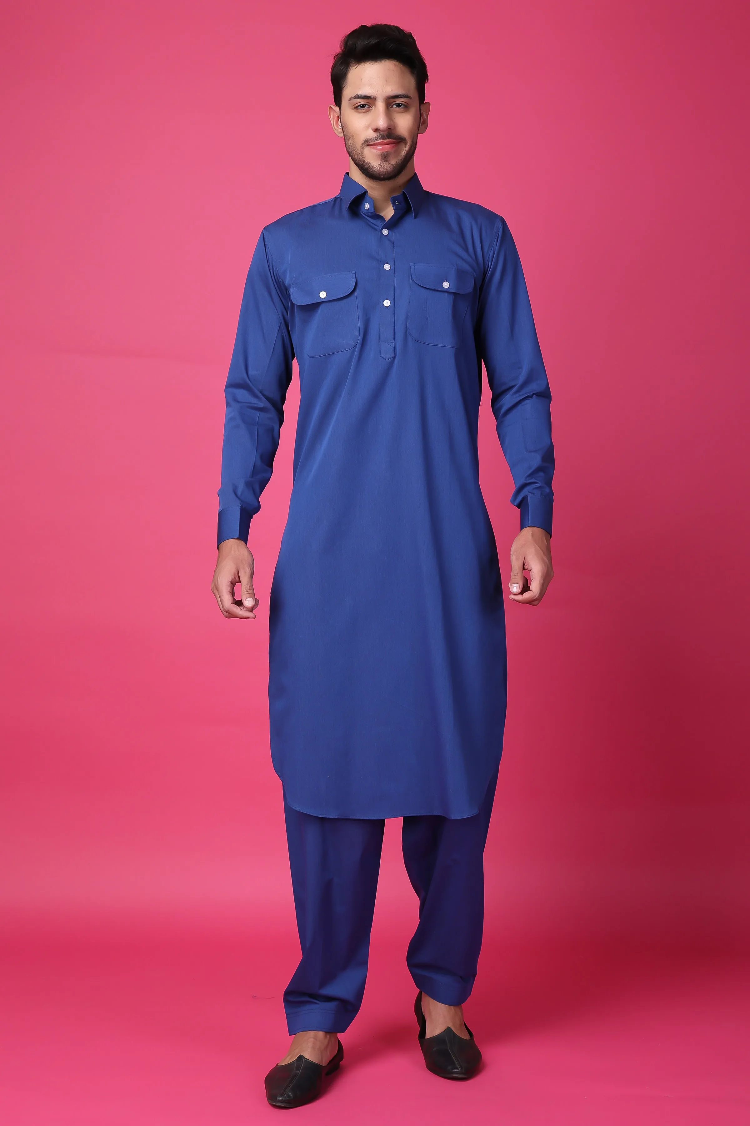 Glorious Indigo Pathani Kurta