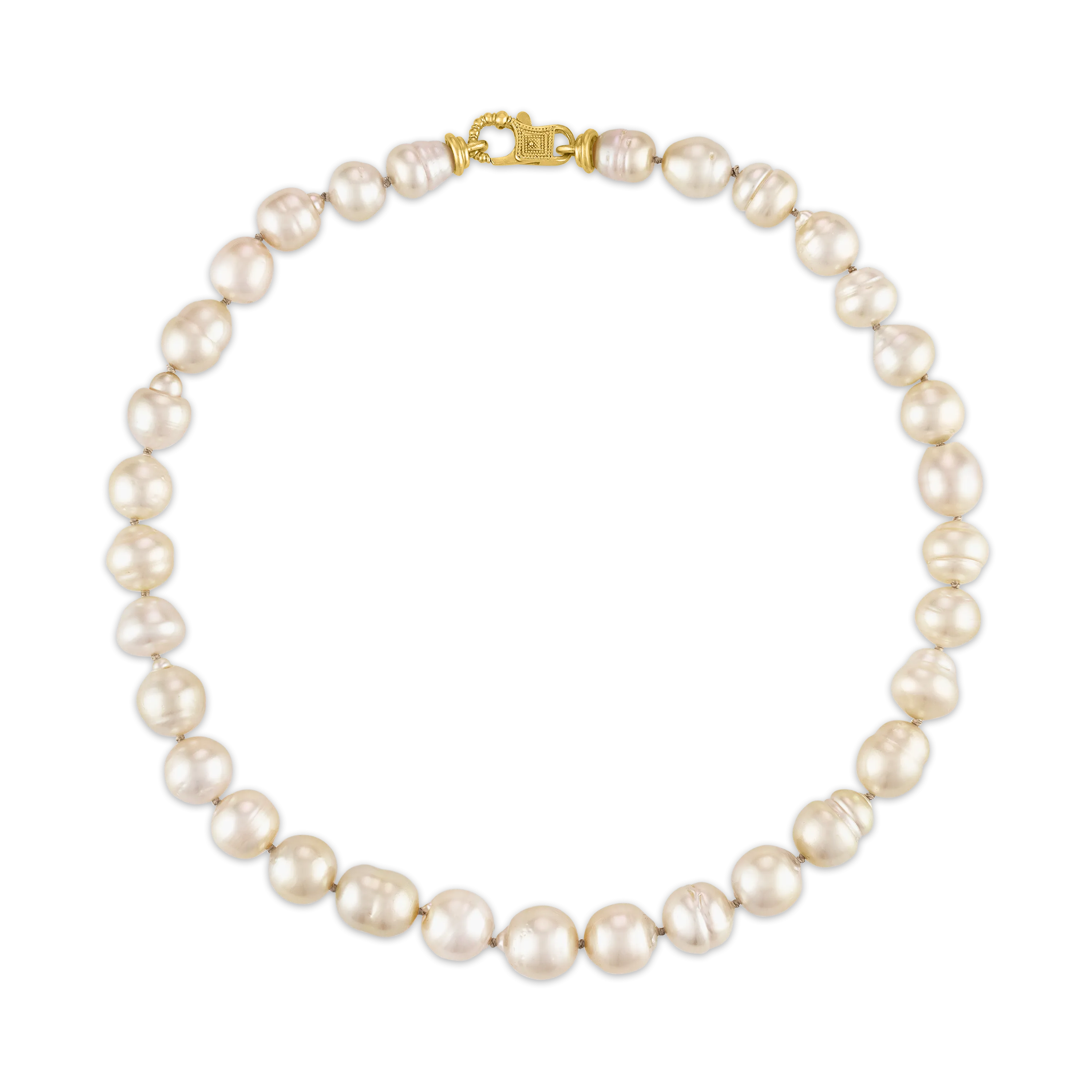 Golden South Sea Pearl Strand with Fibula Clasp