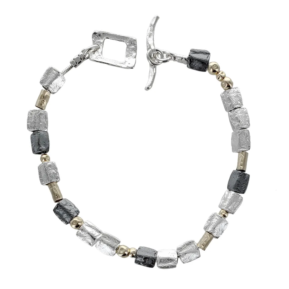 Israeli Dganit Hen Gold Silver Promenade Bracelet