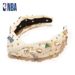 IVORY DALLAS MAVERICKS EMBELLISHED KNOTTED HEADBAND