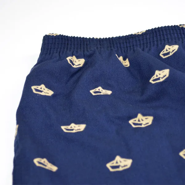 Libertine-Libertine Underwear - Boats Woven Boxer - Navy