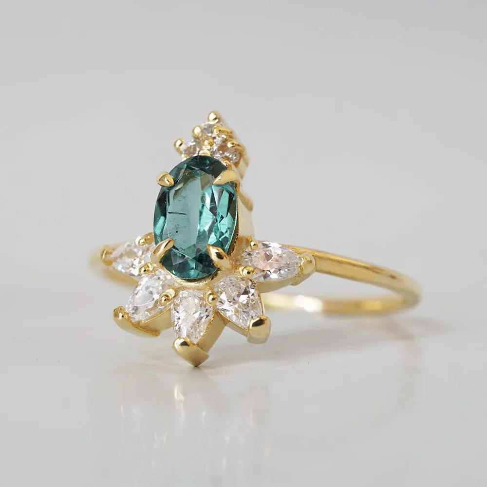 Limited Edition: Teal Tourmaline Berry Ring