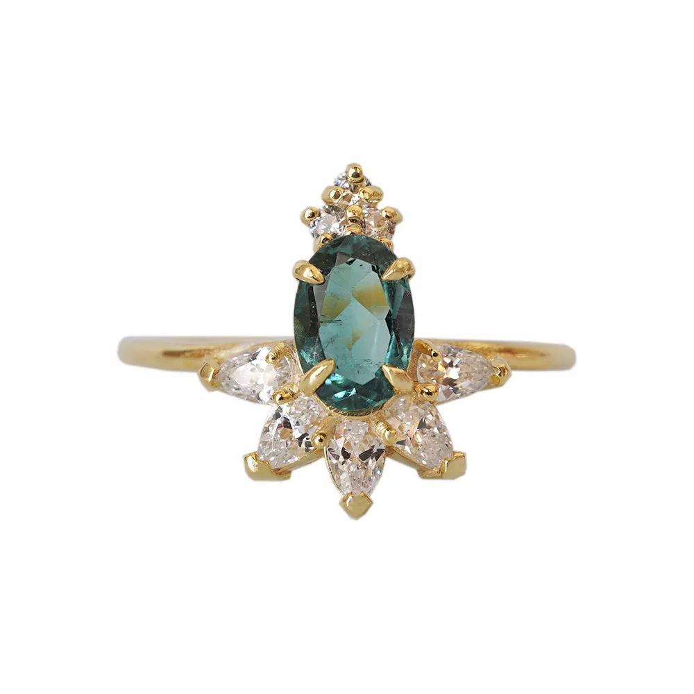 Limited Edition: Teal Tourmaline Berry Ring