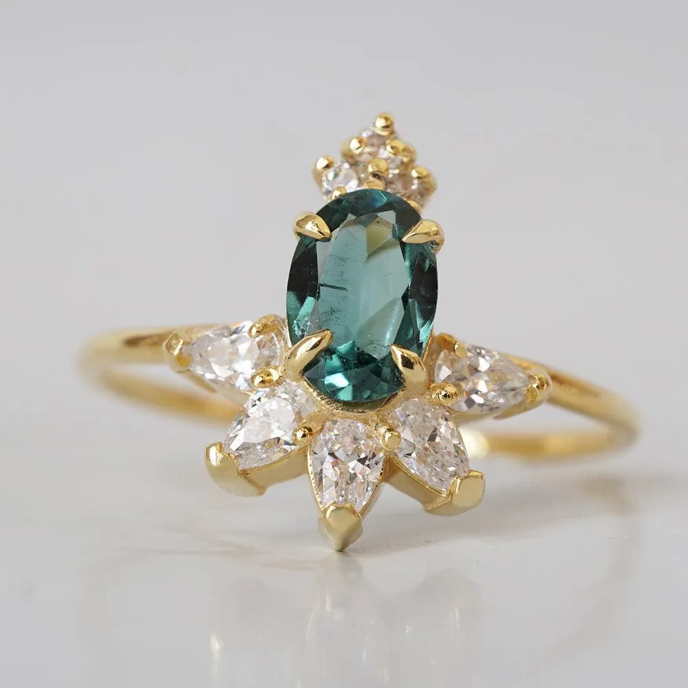 Limited Edition: Teal Tourmaline Berry Ring