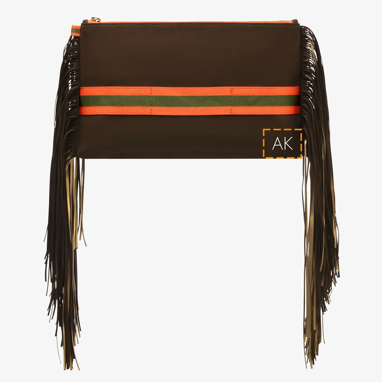 Maxi Fringe Clutch "Chocolate Brown"