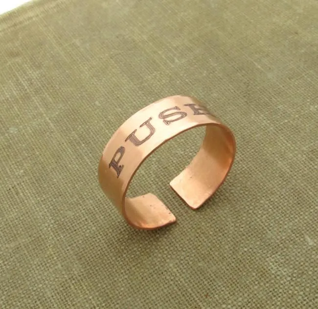 Monogram Adjustable Band Ring