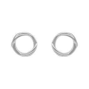 Open Round Stud Earrings