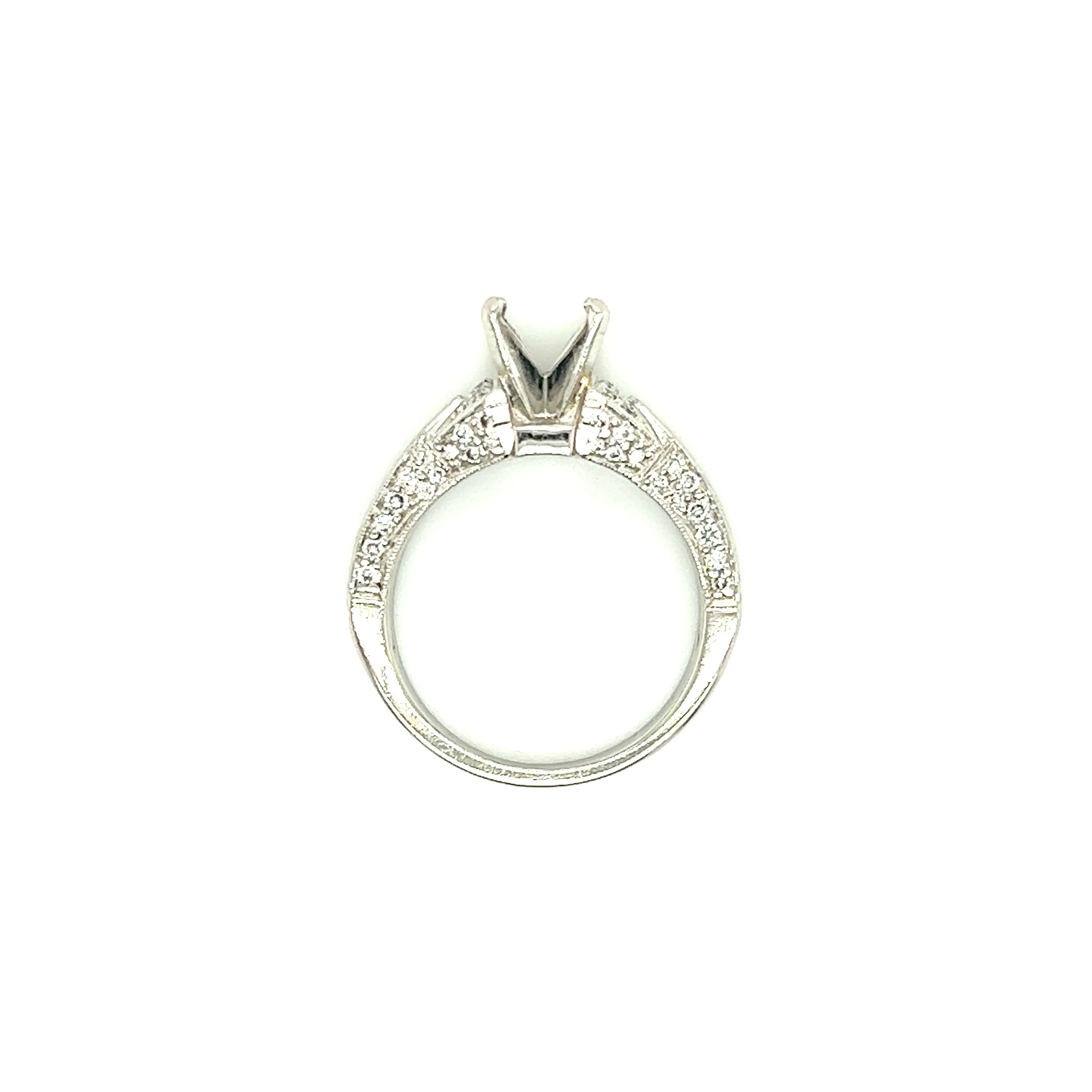 Ring Setting with 0.80ctw of Diamonds in Platinum