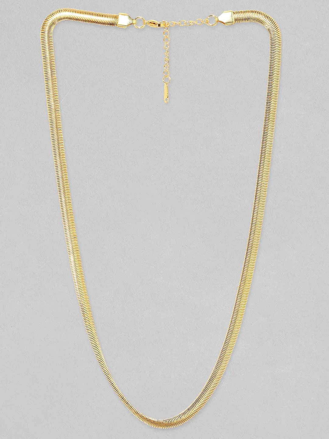 Rubans Voguish Luxurious 22K Gold-Plated Tarnish-Free Snake Chain Necklace