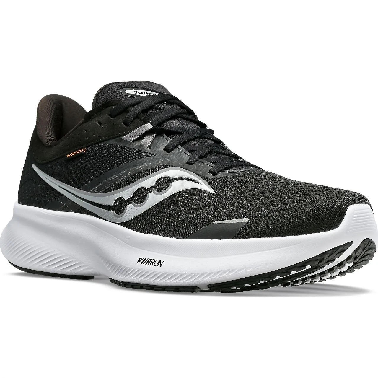 Saucony Ride 16 Wide (Mens) - Black/White