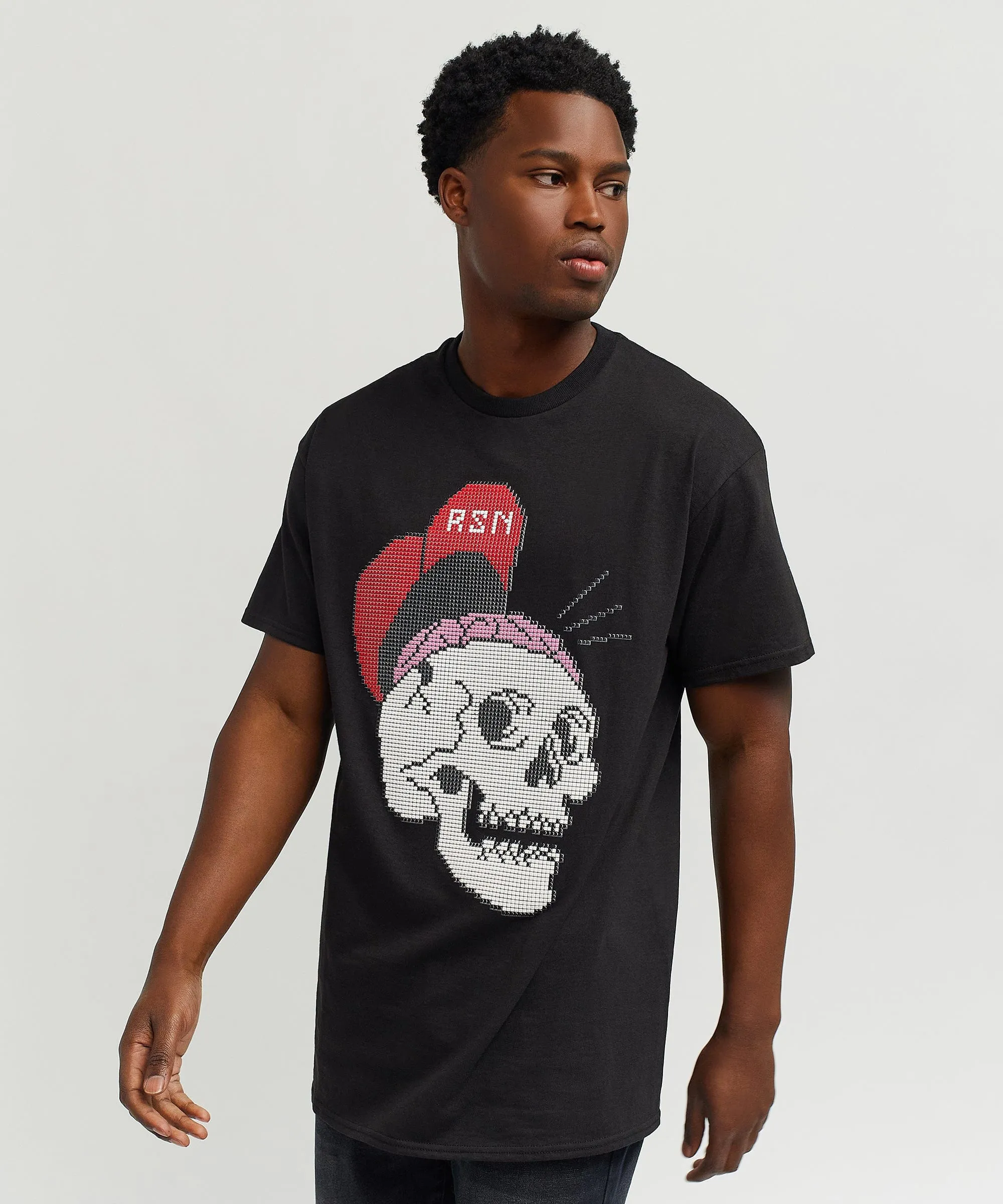 Skull Bricks Short Sleeve Tee - Black