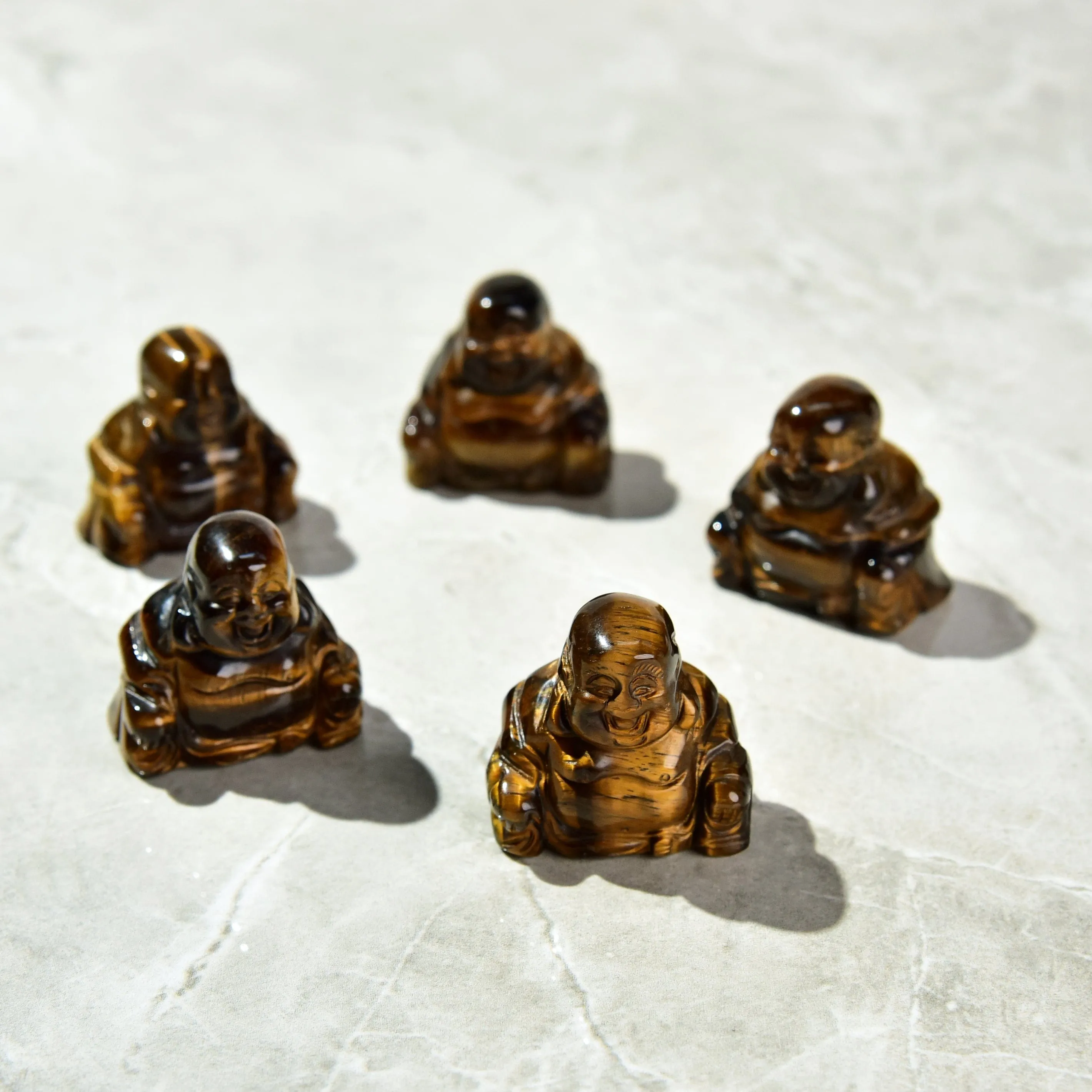 Tiger Eye Budha 1.5 Natural Gemstone Carving