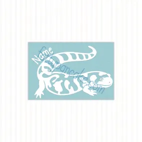 Tiger Salamander (Barred) Decal, Waterproof Vinyl Decal, Cute Amphibian Gift