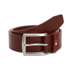 Tommy Hilfiger Denton Leather Belt - Dark Tan