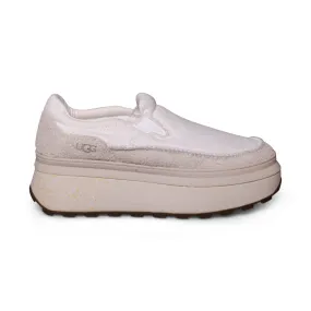 UGG Marlin Slip On White Platform Sneakers - Women's