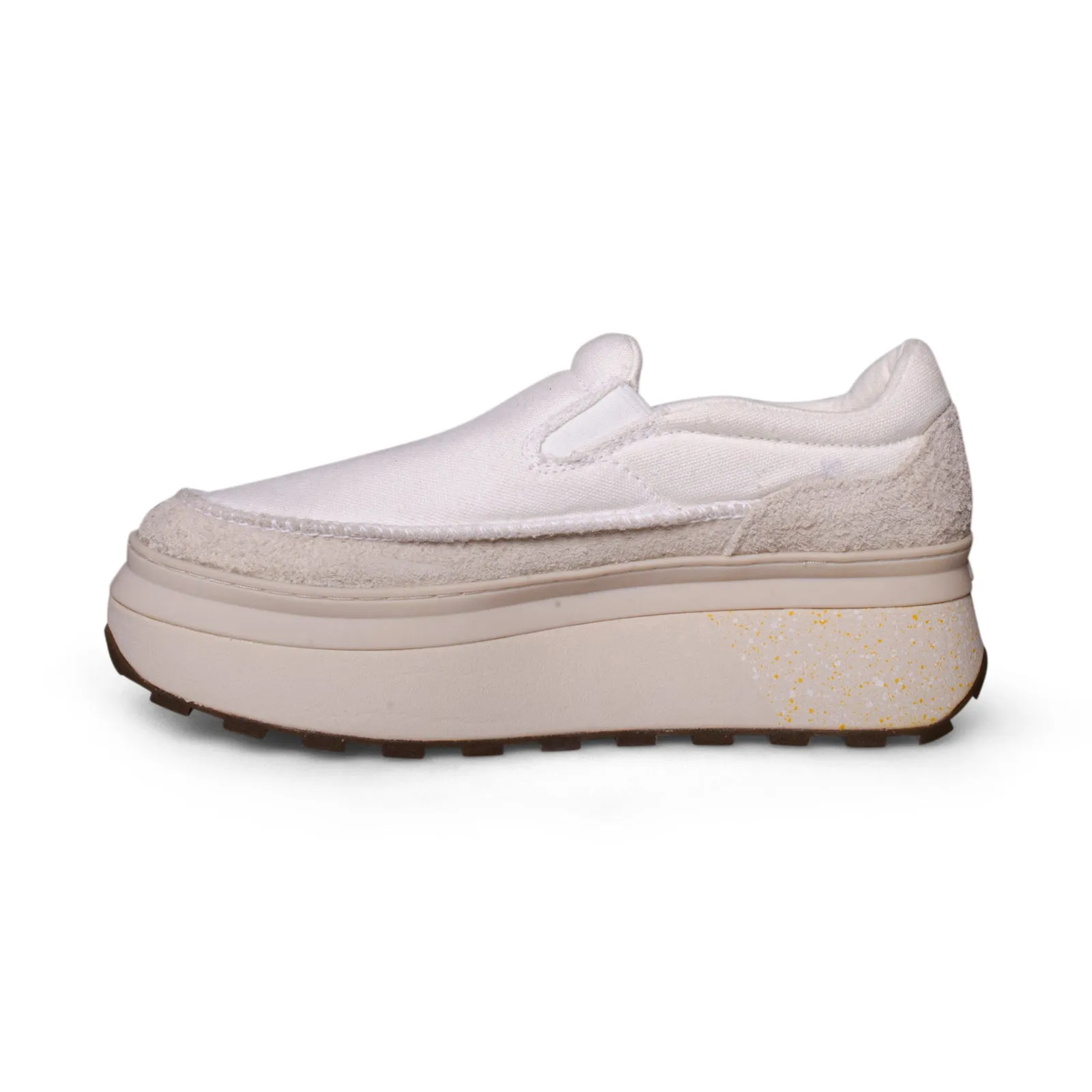 UGG Marlin Slip On White Platform Sneakers - Women's