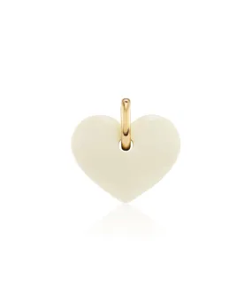 White Heart Pendant, 40mm